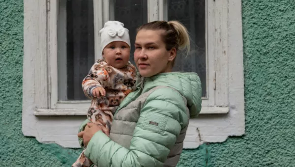Svetlana and her baby, Ukraine. 