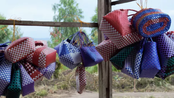 Edisa's baskets that she makes and sells. 