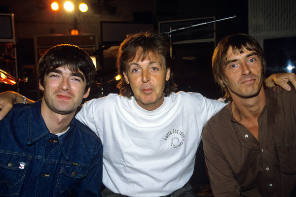 Help album being recorded in the studio with Paul McCartney, Paul Weller and Noel Gallagher.