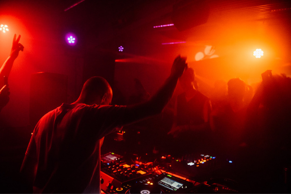 A DJ plays a set at The Right To Dance launch party at The Cause in London.