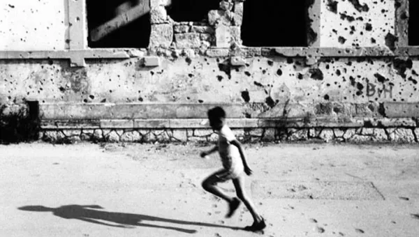 Child running in Mostar, Bosnia.