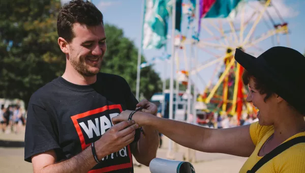 War Child volunteer at Lovebox Festival.