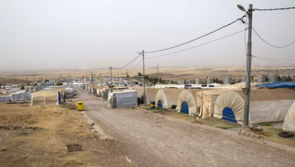 A refugee camp. 