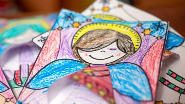 Childs drawing from Ukraine, 2023.
