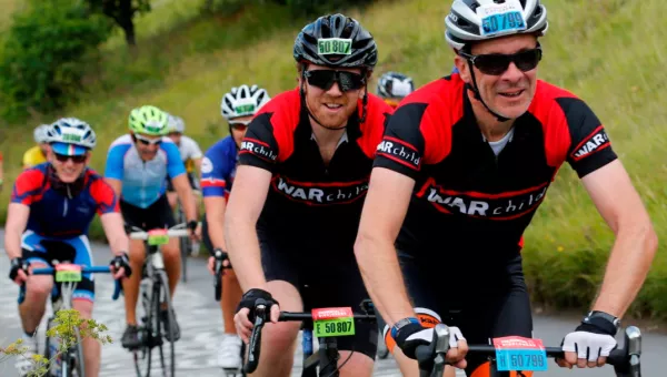 Cyclists taking on RideLondon for Team War Child