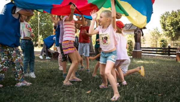 Children playing in Ukraine. 