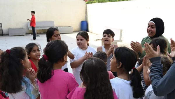 War Child Lebanon team is working in shelters in Tripoli, North Lebanon to create safe spaces.