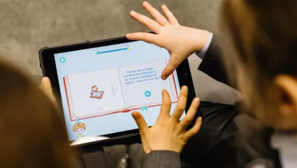 A child using Can't Wait To Learn in Ukraine.