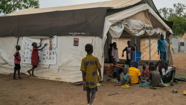 A childfriendly space in South Sudan.
