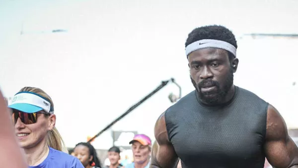 A man running the London Marathon