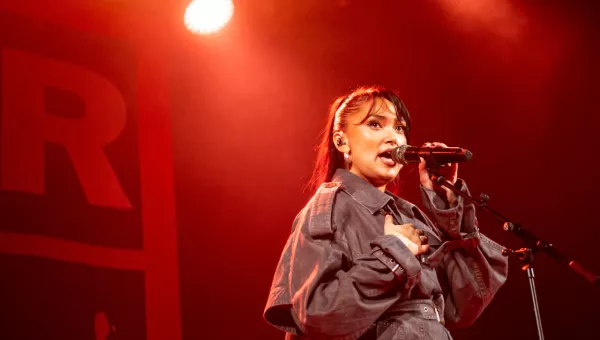 Joy Crookes at her BRITs Week show in 2025.