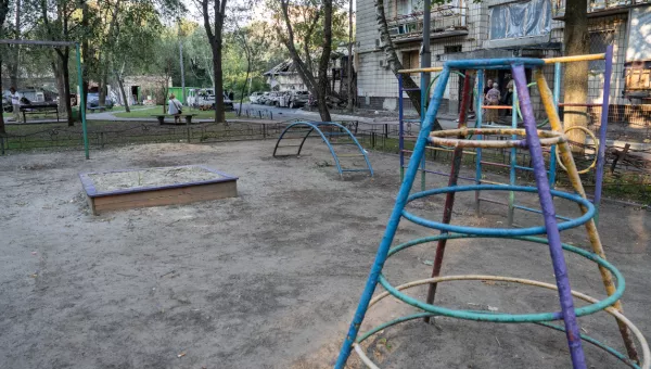 An empty playground in Ukraine.