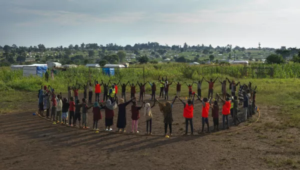 Children taking part in a Team Up session in Uganda.
