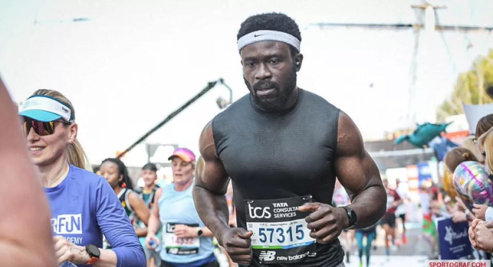 Victor running the London Marathon