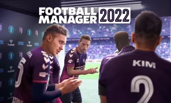 Football players from Sports Interactive's Football Manager prepare for their match.