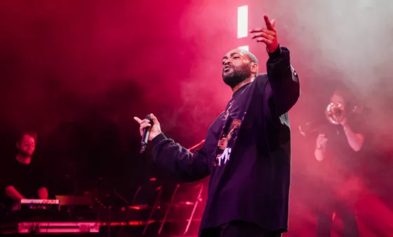 KANO performs for War Child at Shepherd's Bush Empire.