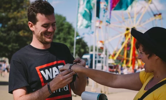 War Child volunteer at Lovebox Festival.