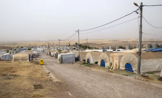 A refugee camp. 