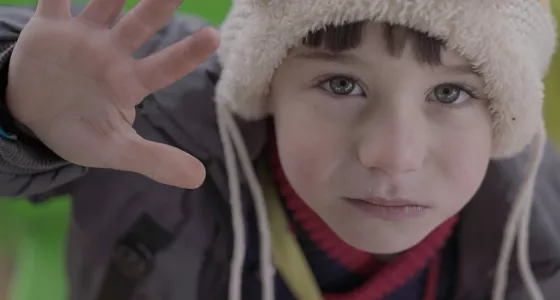 Boy during winter