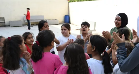 War Child Lebanon team is working in shelters in Tripoli, North Lebanon to create safe spaces.