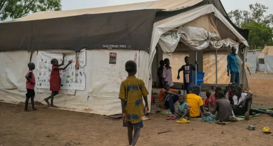 A childfriendly space in South Sudan.