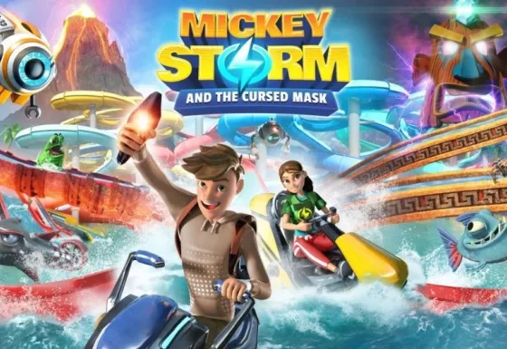 Lion Castle's Mickey Storm characters Mickey and Jenny Storm ride through the waves of the waterpark as they try to save their parents from evil Dr Fisher. 