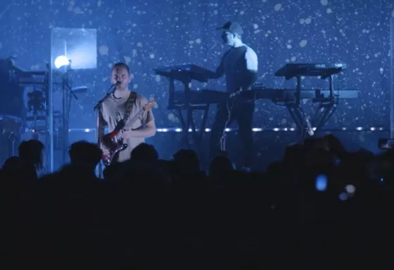 Tom Misch playing to the crowd at Safe & Sound 2018.