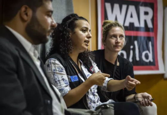 War Child staff campaigning.
