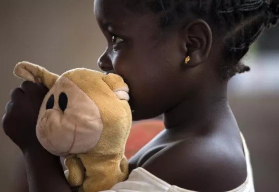  A girl in a child-friendly space in the Central African Republic. Photo: Arete / War Child UK 