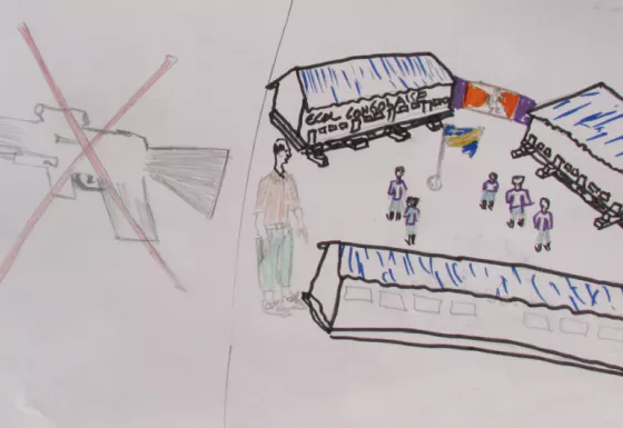 A drawing by an ex-child soldier. 