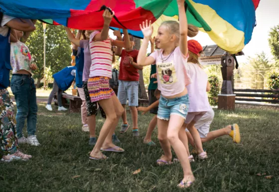 Children playing in Ukraine. 