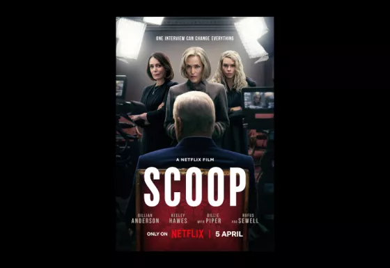 The film promotional poster for Scoop.