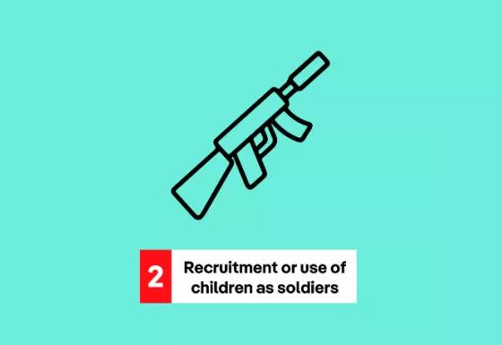 Grave Violation 2 (Recruitment or use of children as soldiers)