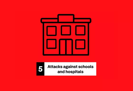 Grave violation 5 (Attacks against schools and hospitals)