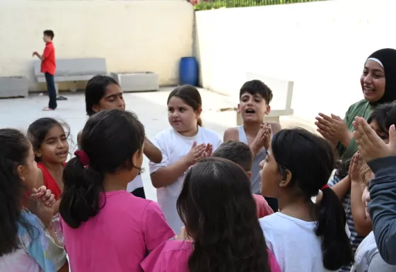 War Child Lebanon team is working in shelters in Tripoli, North Lebanon to create safe spaces.