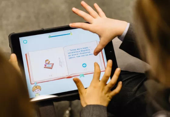 A child using Can't Wait To Learn in Ukraine.