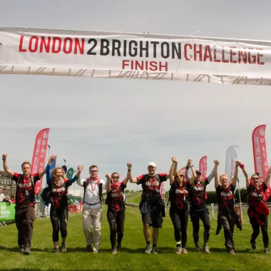 London to Brighton finish line