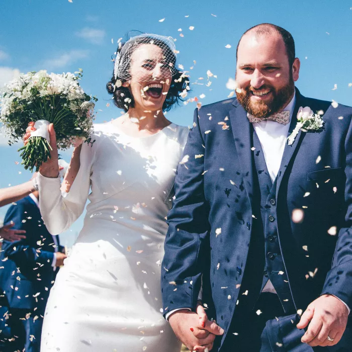 War Child supporters Ines and John on their wedding day.